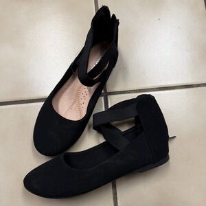 Lucky Top Girls Black Ballet Flats